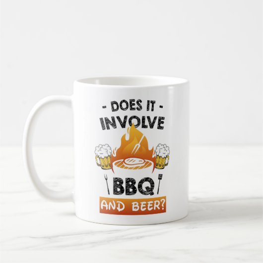 Mug Y A-T-Il Un BBQ Et Une Bière ? Drôle (Gauche)