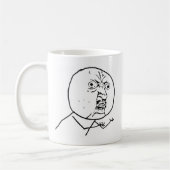 Mug Y fâché U aucun visage (Gauche)