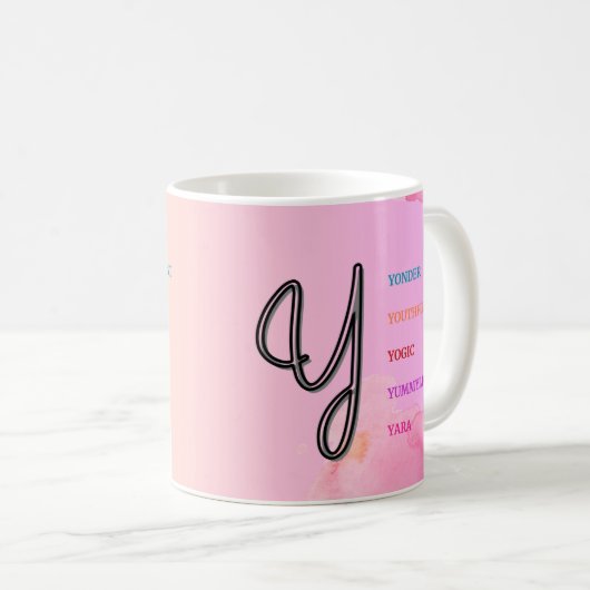 Mug "Y" initial (11oz) (Devant droit)