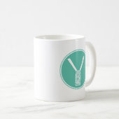 Mug Y Monogramme floral initial (Devant droit)