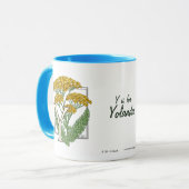 Mug Y pour l'alphabet de fleur de millefeuille (Devant gauche)