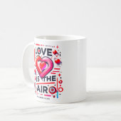Mug "Y'a de l'amour dans l'air  | Saint Valentin (Devant gauche)