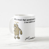 Mug Yaks de bande dessinée. Parler trop. (Devant gauche)