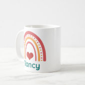 Mug Yancy Nom Vintage Boho Arc-en-ciel (Devant gauche)