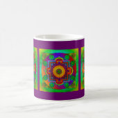 Mug YANTRA - grande roue - violet vert (Centre)
