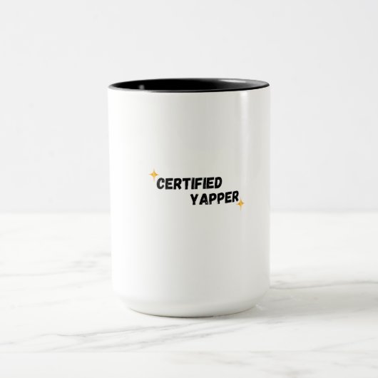 Mug Yapper certifié | Gen-Z Funny Graphic Tee (Centre)