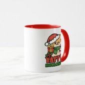 Mug Yappy Howlidays - Jote Christmas Dog Cartoon (Devant droit)