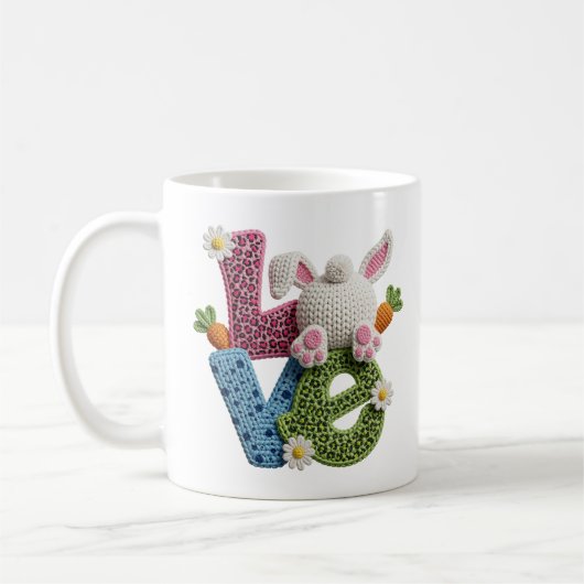 Mug Yarn Crochet Easter Love Cute Handmade Aesthetic (Gauche)