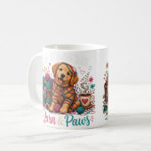 Mug Yarn & Paws Golden Retriever Tricot & Crochet Co (Devant gauche)