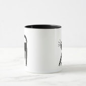 Mug Yawning et Stretch Whimsical Black Cat (Centre)