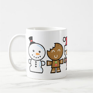 Mug Yay pour des caractères de Noël de la couleur ci