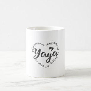 Mug Yaya, joli cadeau Yaya, coeur avec yaya