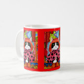 Mug Yayoi Kusama hommage comme mignonne souris de chat (Devant gauche)