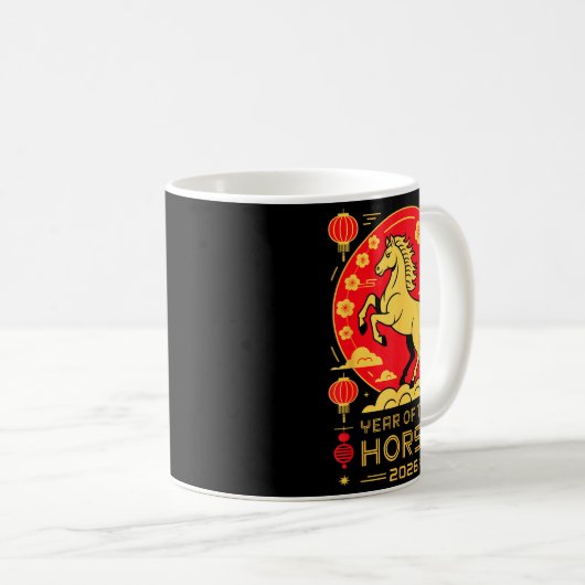 Mug Year Of The Horse – Chinese Zodiac New Year 2026 (Devant droit)