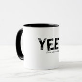 Mug YEET Bold Grey Typography fixed bullets Design (Devant gauche)