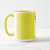 Mug Yellow 4:6 Frame Photo, Logo Large Custom Combo (Gauche)