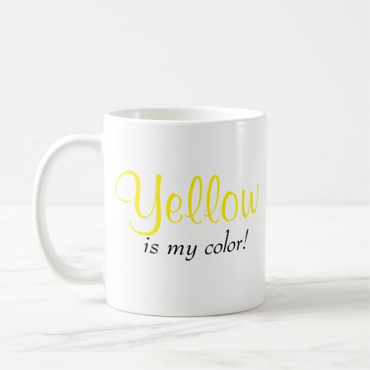 Mug Yellow est ma couleur disant (Gauche)