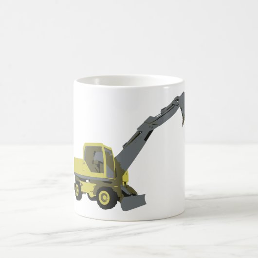 Mug Yellow Excavator Construction Machinery (Centre)
