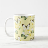 Mug Yellow Green Butterflies (Gauche)