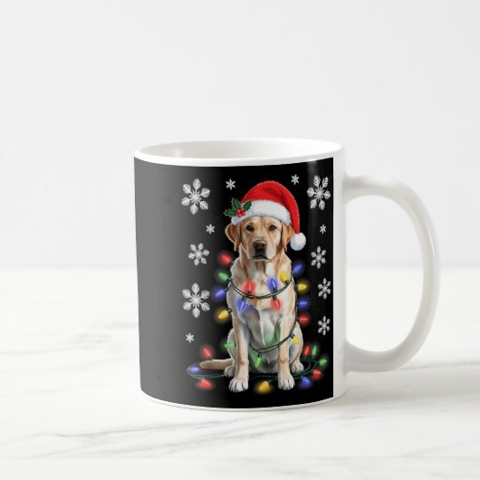Mug Yellow Labrador Retriever Christmas Tree Light Paj (Droite)
