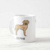 Mug Yellow Labrador Retriever Cube Lab Chien Nom perso (Devant gauche)
