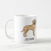 Mug Yellow Labrador Retriever Cube Lab Chien Nom perso (Gauche)