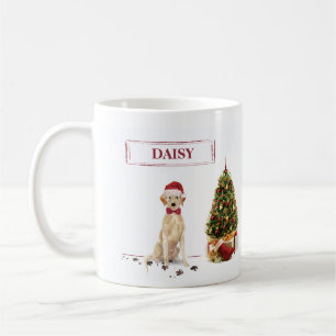 Mug Yellow Labrador Retriever Drôle chien de Noël