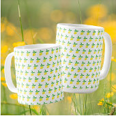 Mug Yellow Lemons Monogram 