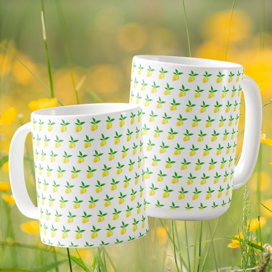 Mug Yellow Lemons Monogram 