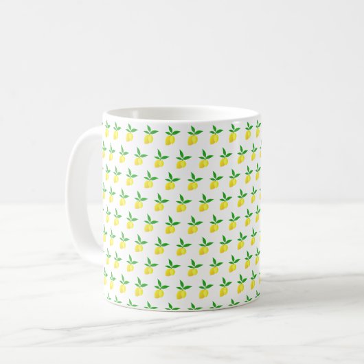 Mug Yellow Lemons Monogram  (Devant gauche)