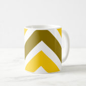 Mug Yellow Olive Chevron Geometric Pattern (Devant droit)