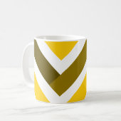 Mug Yellow Olive Chevron Geometric Pattern (Devant gauche)