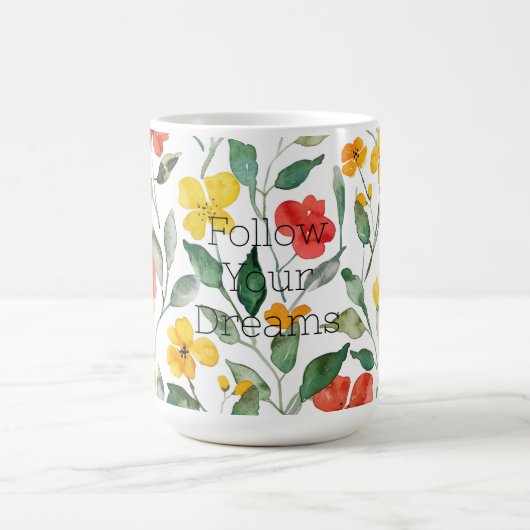 Mug Yellow Orange Flowers (Centre)