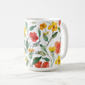 Mug Yellow Orange Flowers (Devant droit)
