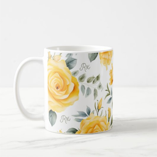 Mug Yellow Rose Botanical Rx Pharmacy  (Gauche)