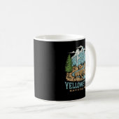 Mug Yellowstone US National Park Wolf Bison Bison Vint (Devant droit)