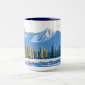 Mug Yellowstone Winter Snow Covered Pines Custom (Centre)
