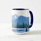 Mug Yellowstone Winter Snow Covered Pines Custom (Devant droit)