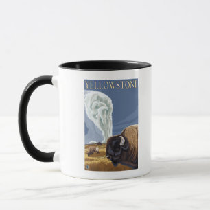 Mug YellowstoneBison avec la vieille foi