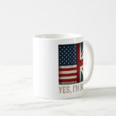 Mug Yes I'm Both American British Flags Pride (Devant droit)