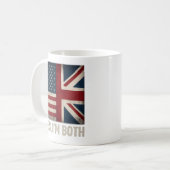 Mug Yes I'm Both American British Flags Pride (Devant gauche)
