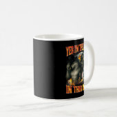 Mug Yes I'm The Alpha In This Room Funny Alpha Wolf Me (Devant droit)