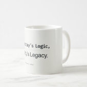 Mug Yesterday's Logic Today's Legacy Developer Quote (Devant droit)