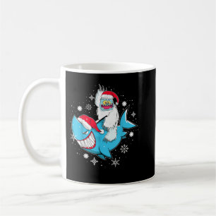Mug Yeti Pour Fêter le requin Santa Hat Noël Pyjama Xm