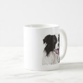 Mug yeux bleus noirs et blancs (Devant droit)