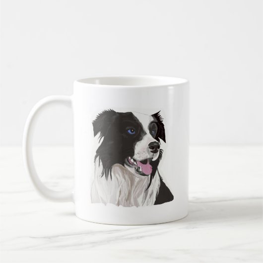 Mug yeux bleus noirs et blancs (Gauche)