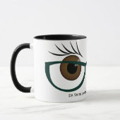 Mug Yeux Brown et lunettes (Gauche)