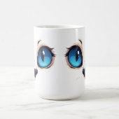 Mug Yeux de chaton mignons gros plan Illustration de v (Centre)