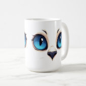 Mug Yeux de chaton mignons gros plan Illustration de v (Devant droit)
