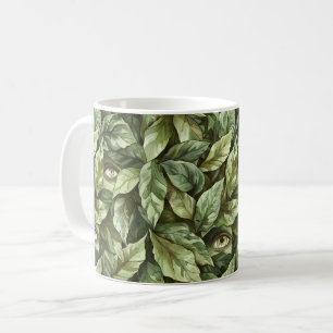 Mug Yeux de Gobelin à Feuilles Vertes